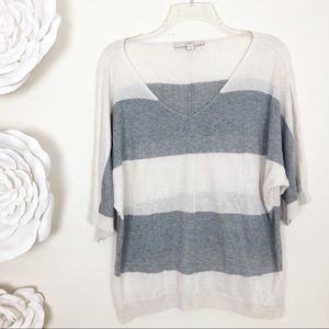 Loft grey striped top